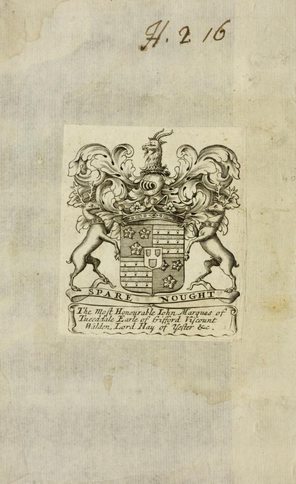 Bookplate for Libri de rustica. Dating to 1514, Libri de re rustica is the oldest book at the Sonoma County Wine Library. Author is Cato, Marcus Porcius, 234 B.C.-149 B.C. (Sonoma County Wine Library Collection)