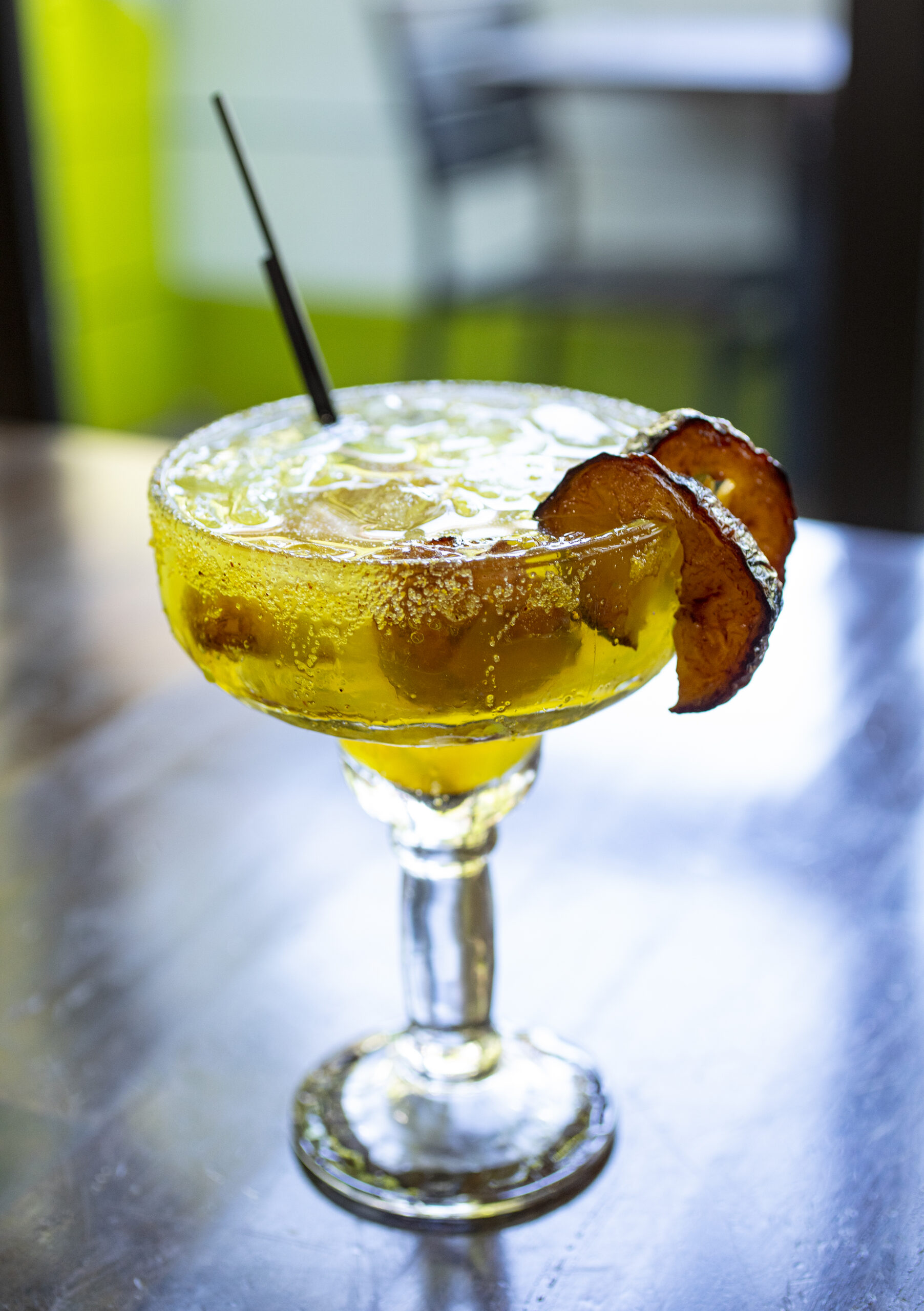 Banana margarita at La Fondita on Third Street in downtown Santa Rosa, May 11, 2022. (Chad Surmick / The Press Democrat)