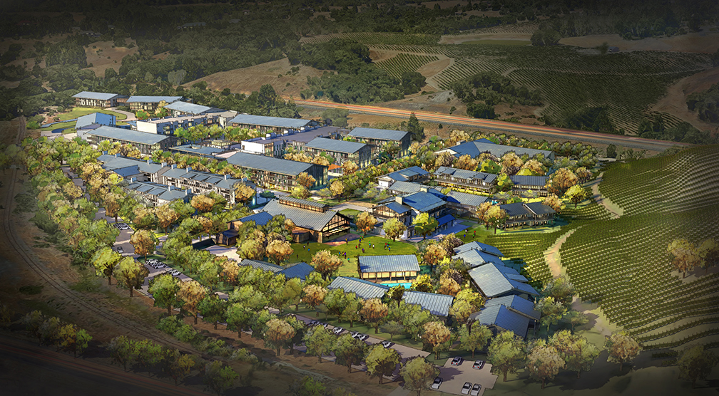 A rendering of the forthcoming Appellation Healdsburg Hotel. (Courtesy photo)