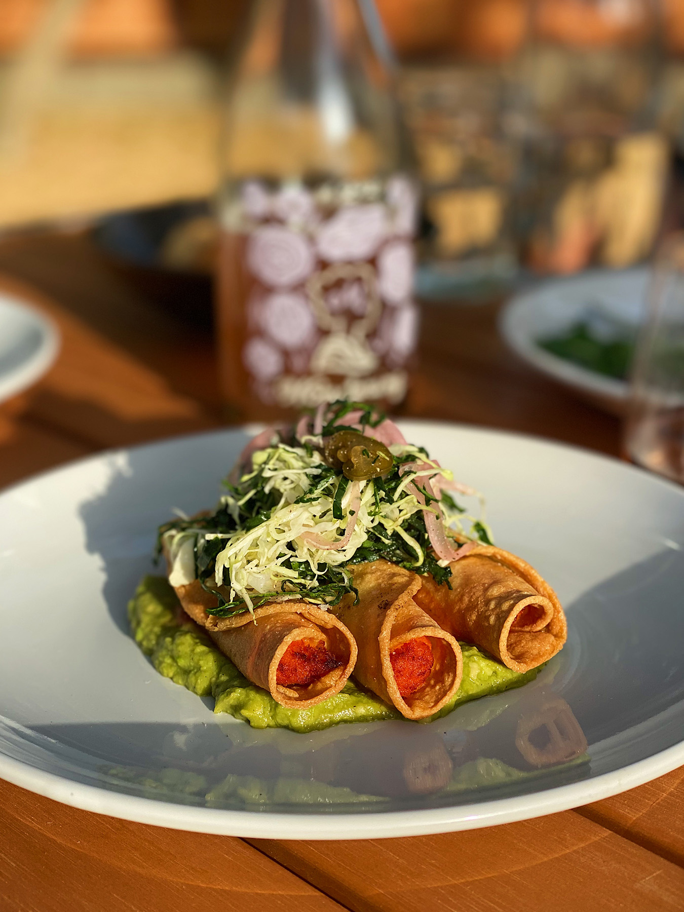 Chef Jennifer McMurray's vegan tacos dorados at Kivelstadt Cellars & Winegarten in Sonoma. (Courtesy of Kivelstadt Cellars & Winegarten)