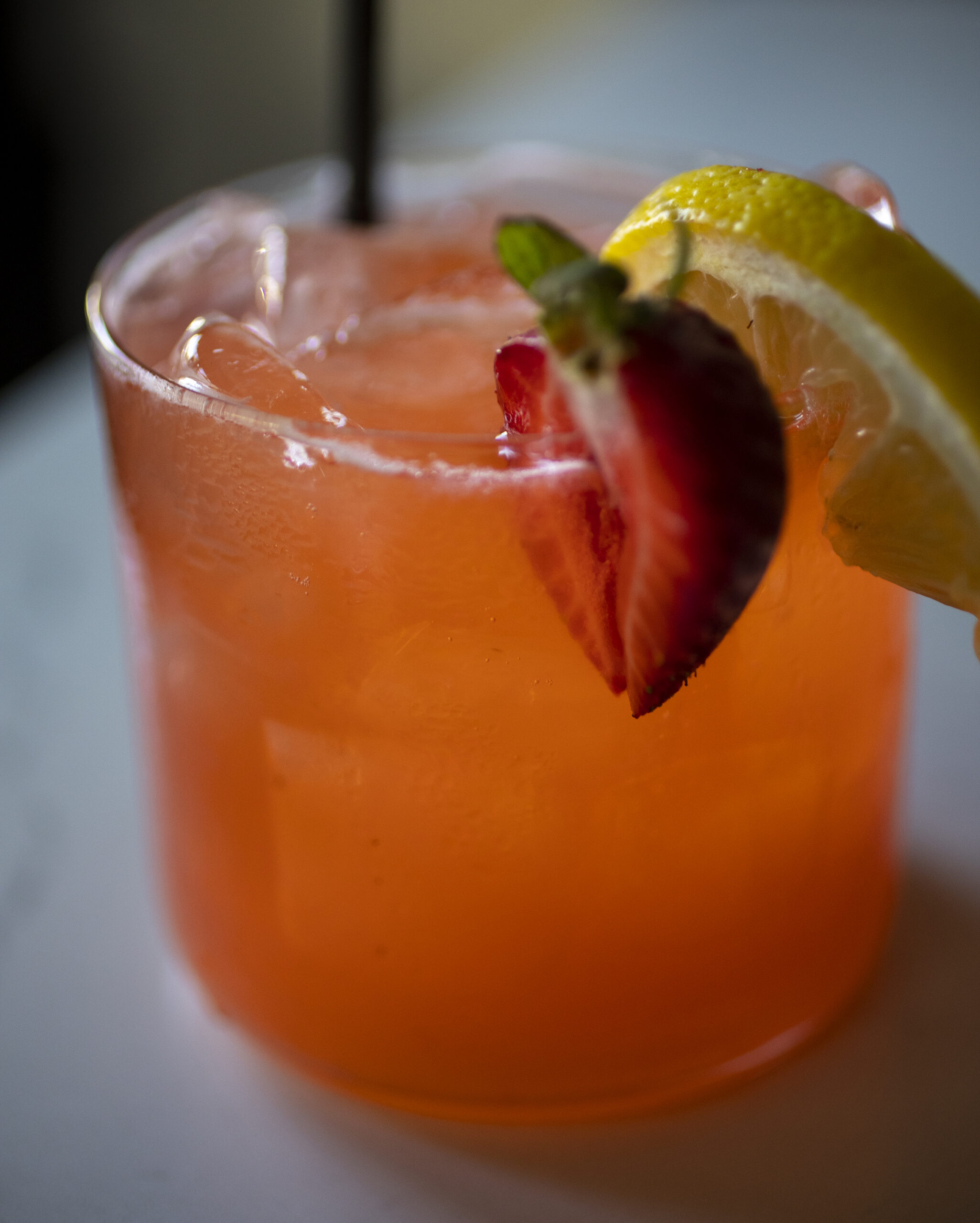 Strawberry summer drink at Kancha Champagne Bar & Tapas in downtown Santa Rosa Tuesday June 14, 2022 (Chad Surmick / Press Democrat)