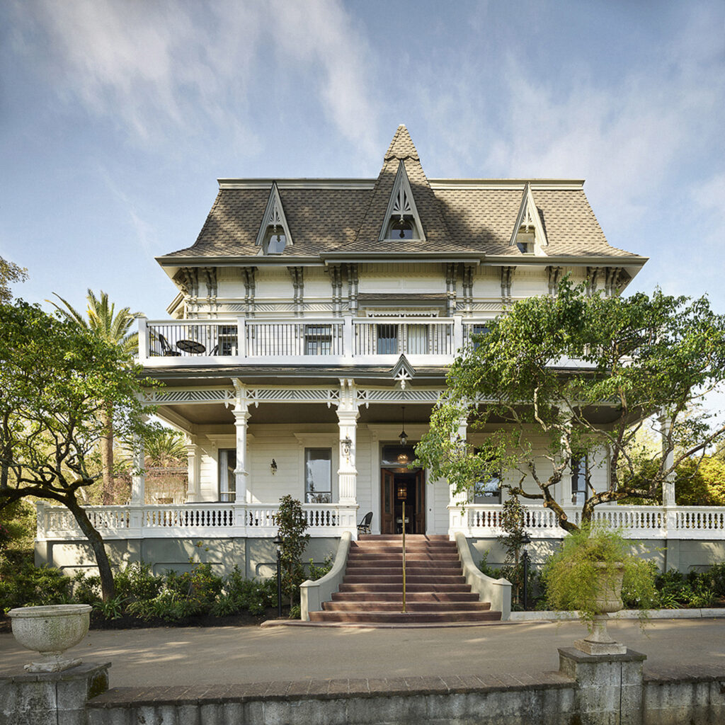 The remodeled Madrona is sporting a fresh coat of light gray paint. (Matthew Millman)