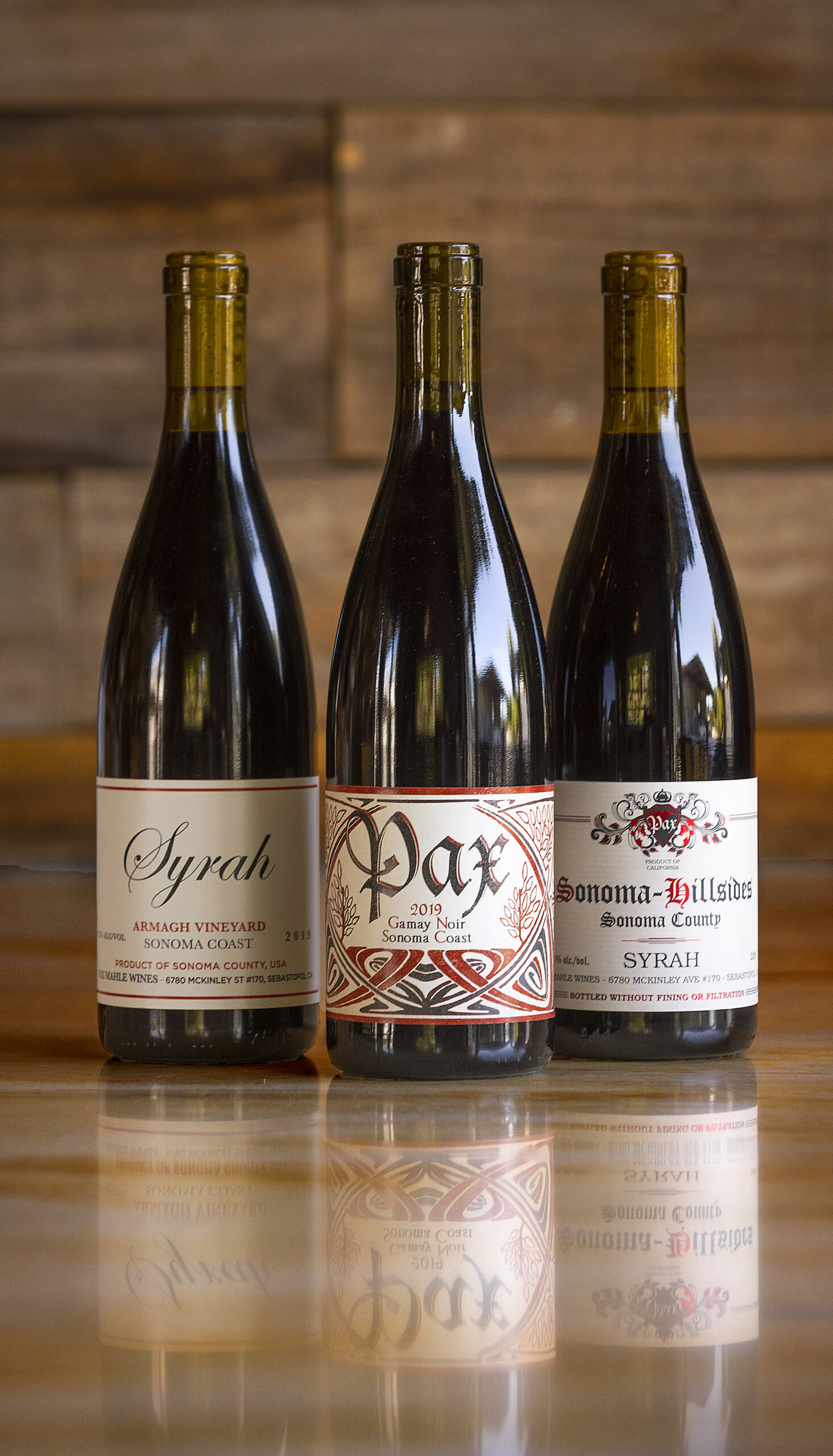 Pax wines in the Pax Winery tasting room at The Barlow in Sebasotpol. (John Burgess/Sonoma Magazine)