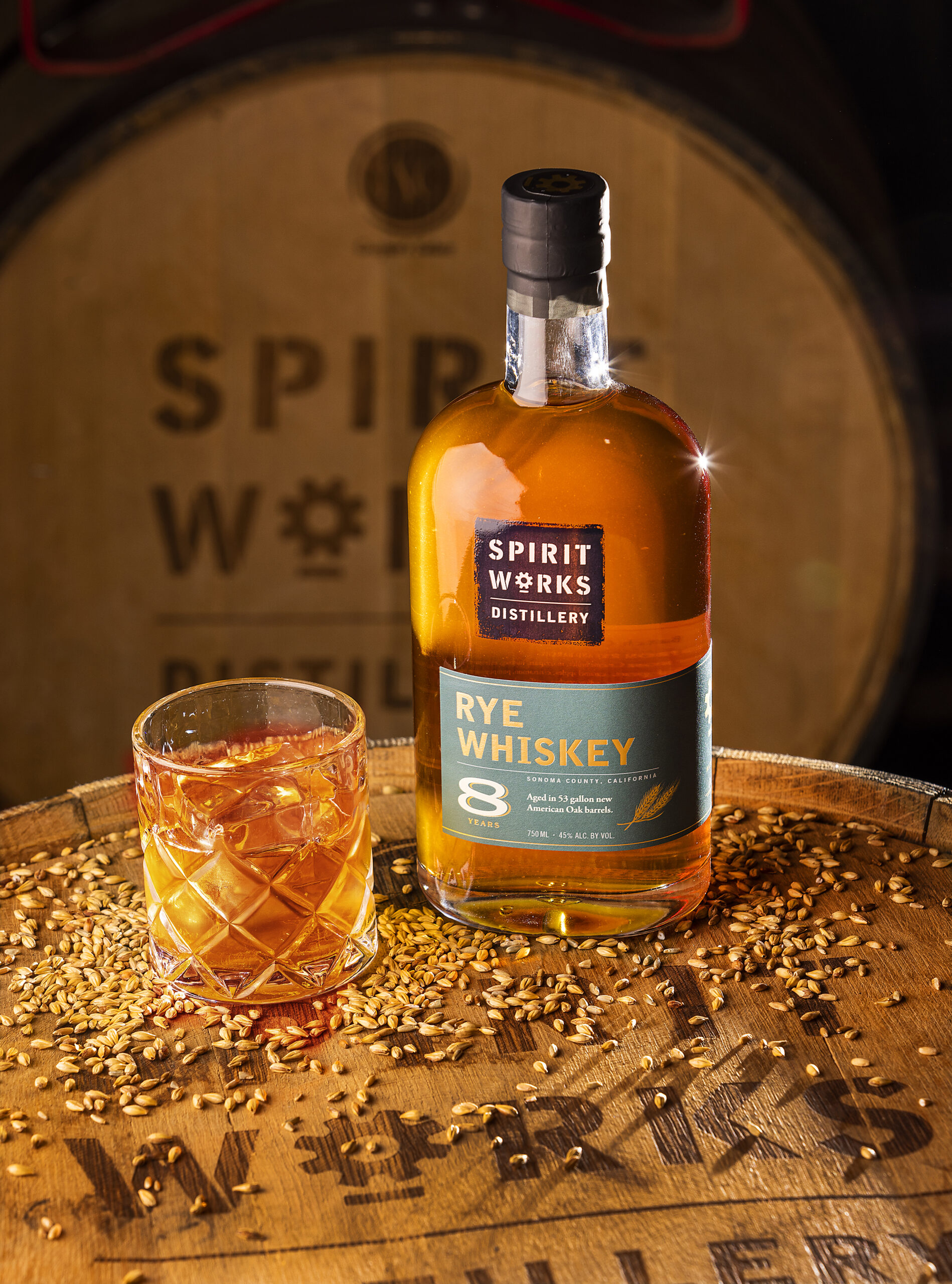 Spirit Works Distillery are celebrating their 10-year anniversary in SebastopolÕs Barlow with the release of an 8 year old rye whiskey September 30, 2022. (John Burgess/The Press Democrat)