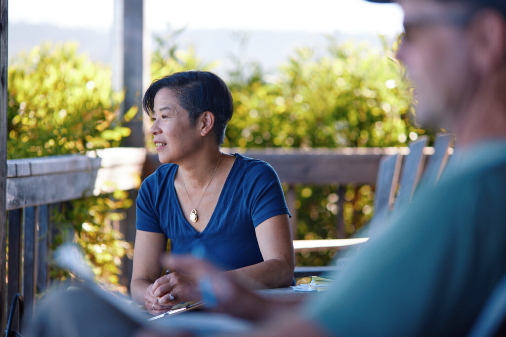 Winemaker Vanessa Wong of Peay Vineyards has a storied career that includes stints at Peter Michael Winery in Calistoga and France’s Château Lafite-Rothschild. Her signature wines—elegant, aromatic Pinot Noir and Chardonnay that sings with beautiful citrus and mineral notes—attest to the rigor of her daily practice. (Kim Carroll)