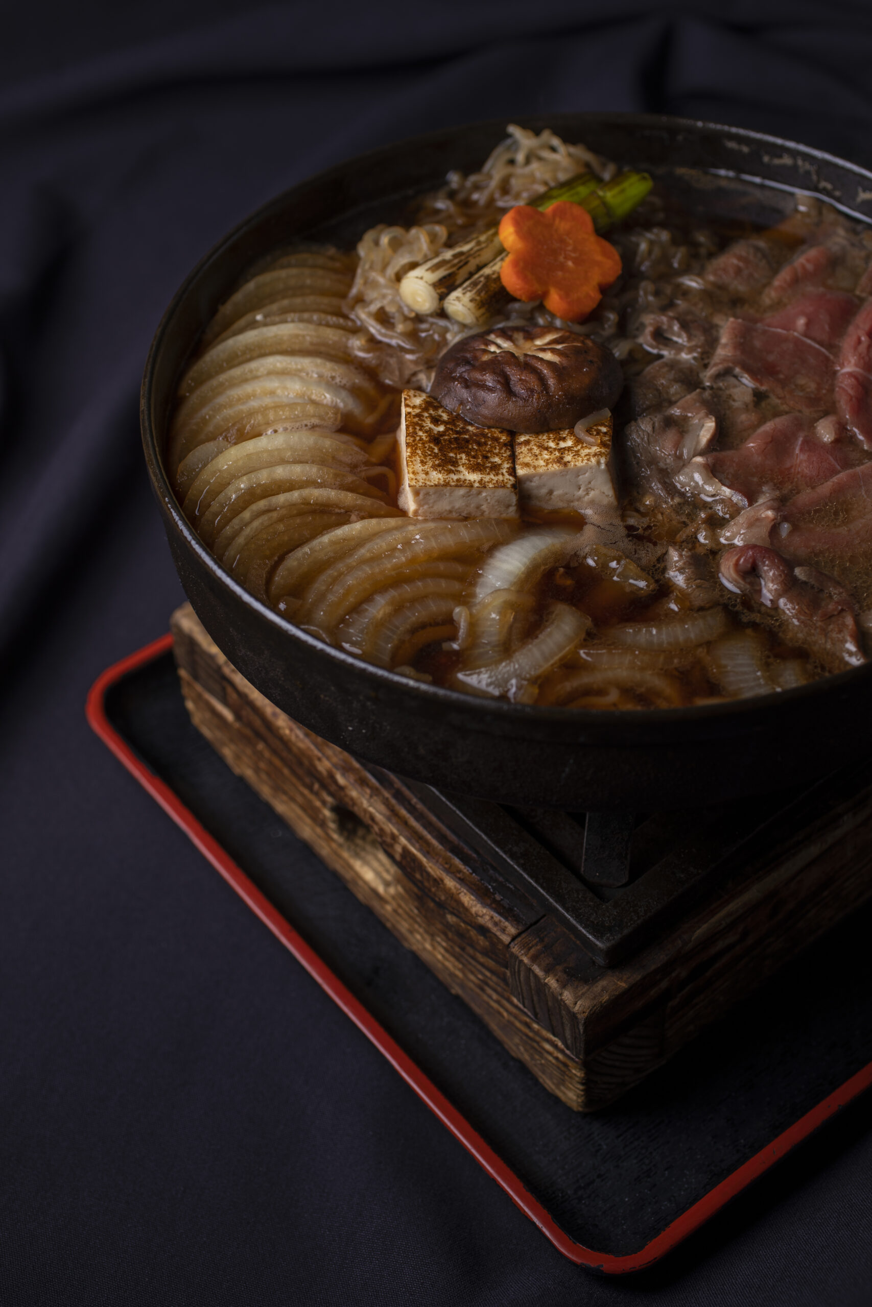 Sukiyaki at Hanna Japanese Restaurant in Rohnert Park September 21, 2022. (Chad Surmick / The Press Democrat)