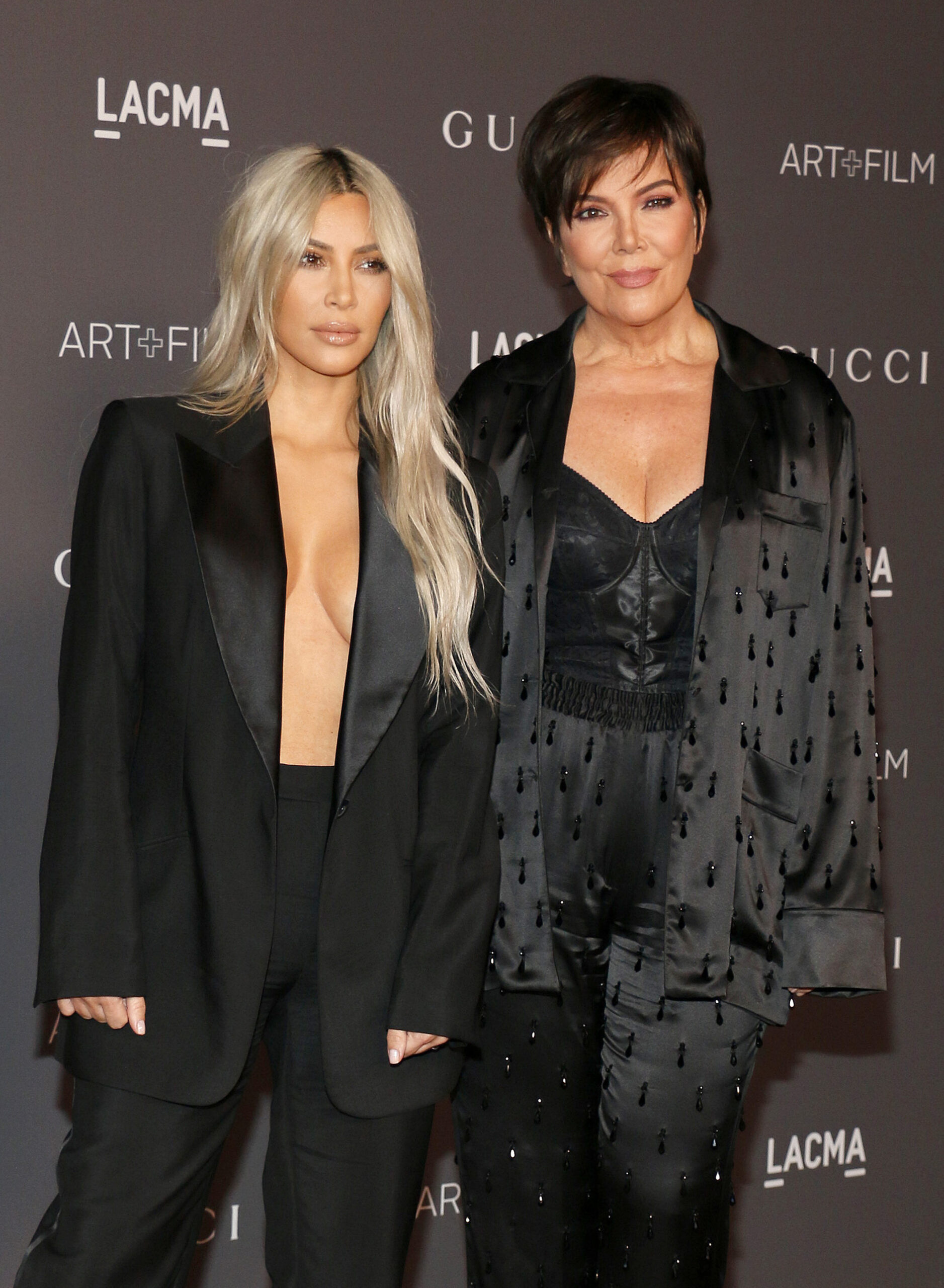 Kim Kardashian and Kris Jenner at the 2017 LACMA Art + Film Gala held at the LACMA in Los Angeles, USA on November 4, 2017. (Tinseltown / Shutterstock.com)