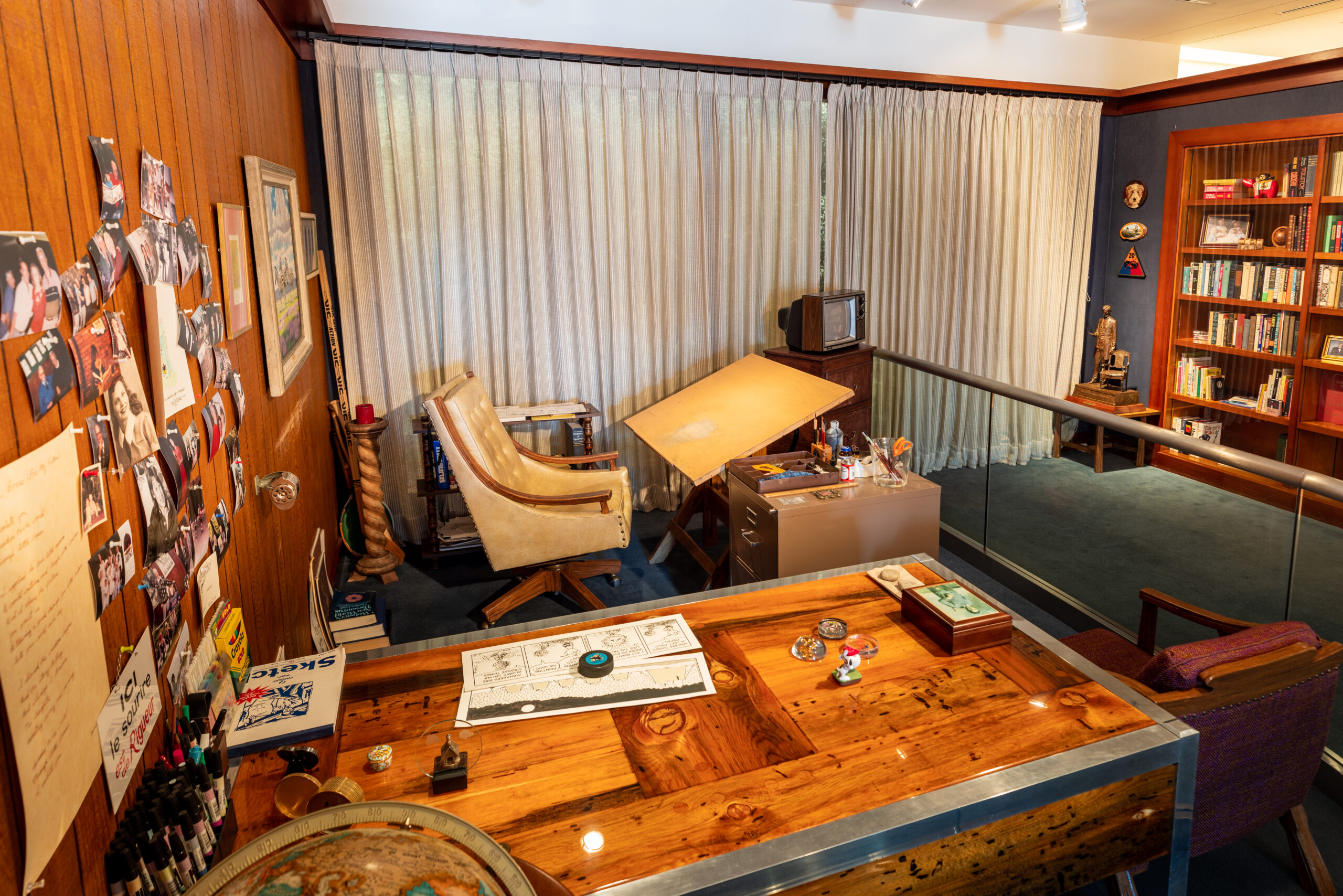 The cartoonist’s studio, now a part of the Charles M. Schulz Museum in Santa Rosa. (Brennan Spark Photography)