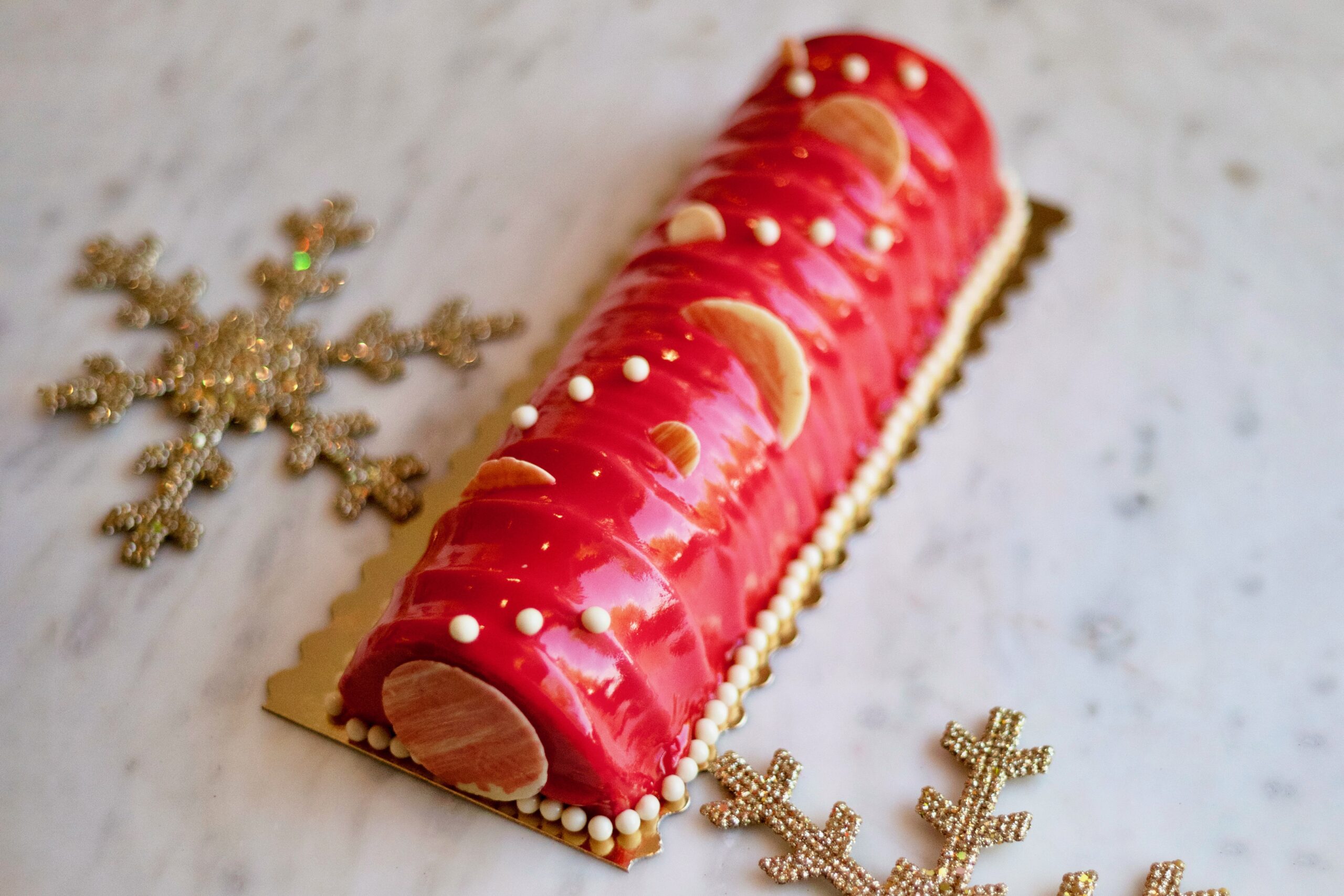 Bûche de Noël is a popular holiday dessert in France