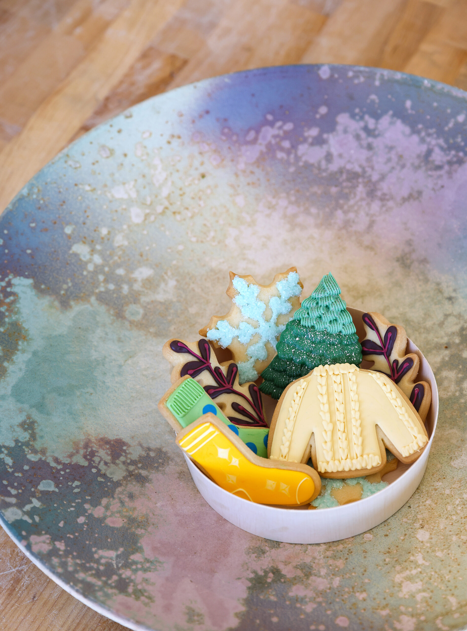 Holiday sugar cookies made by Melissa Yanc at Quail and Condor in Healdsburg. (Christopher Chung/The Press Democrat)