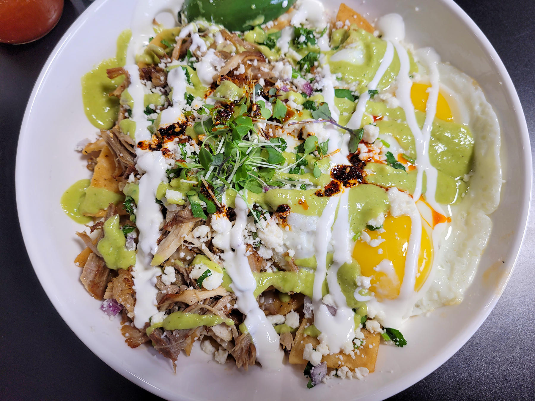 Chilaquiles at Chila-Killer Cafe in Rohnert Park. (Heather Irwin / The Press Democrat)