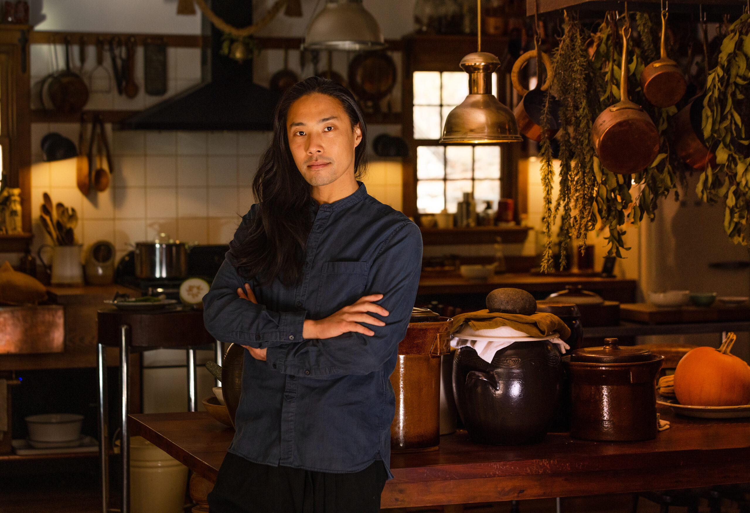 Chef Adrian Chang in his west county kitchen Thursday, November 10, 2022. (John Burgess/Sonoma Magazine)