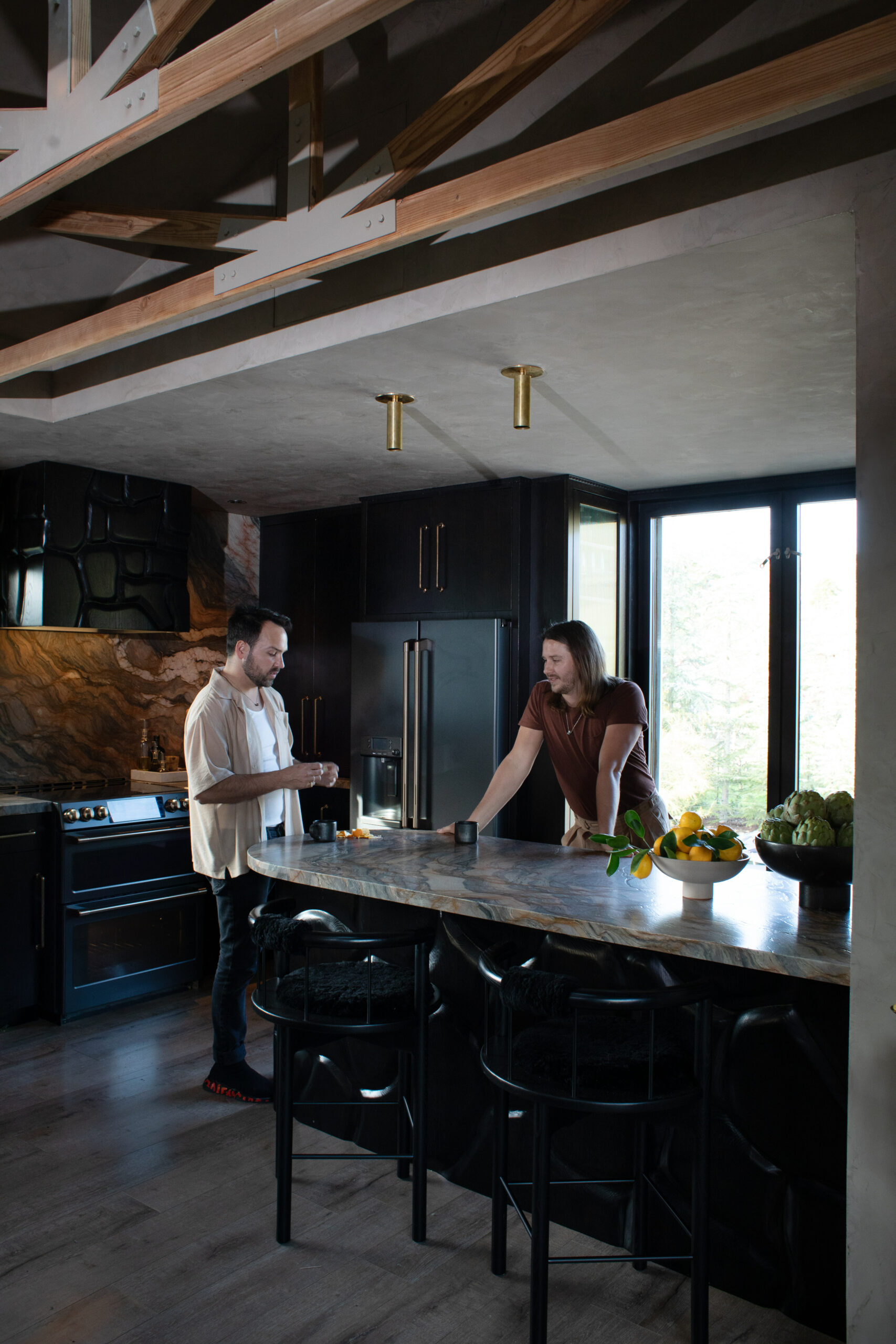 The Hommeboys in their Sonoma kitchen. (Eileen Roche/For Sonoma Magazine)