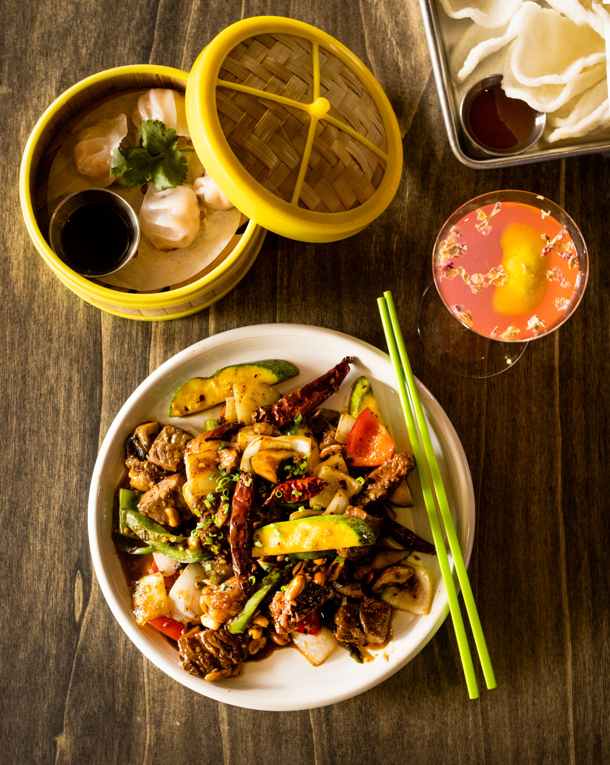 Kung Pow Ribeye with onion, zucchini, bell pepper, mushrooms, chili and peanuts from chef Tony Ounpamornchai’s Mandarin Kitchen in Montgomery Village in Santa Rosa Friday May 5, 2023. (Photo by John Burgess/The Press Democrat)