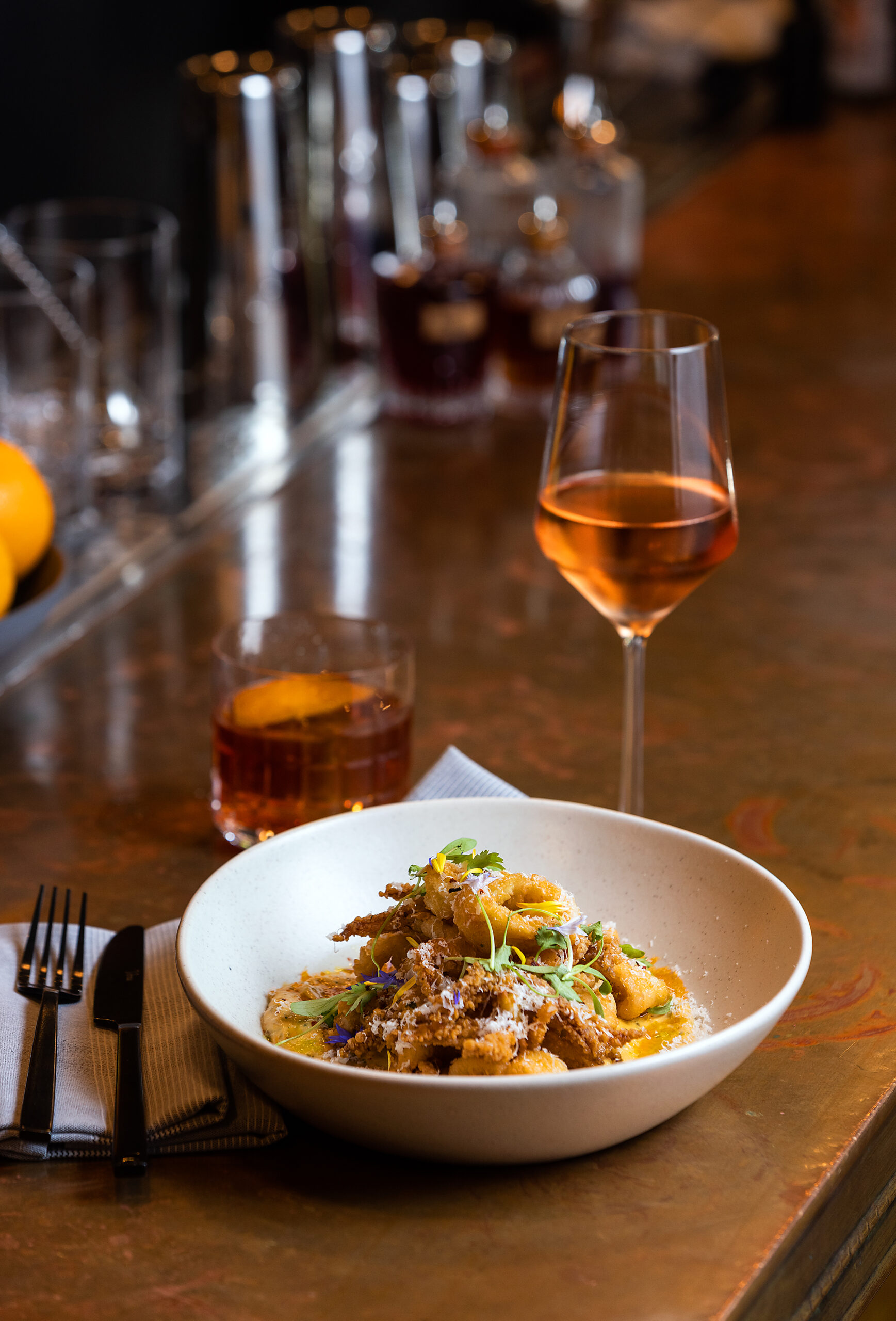 Crispy Fried Calamari with smoked chili remoulade and shaved parm from Goldfinch restaurant Wednesday, May 24, 2023, in Sebastopol. (John Burgess/The Press Democrat)