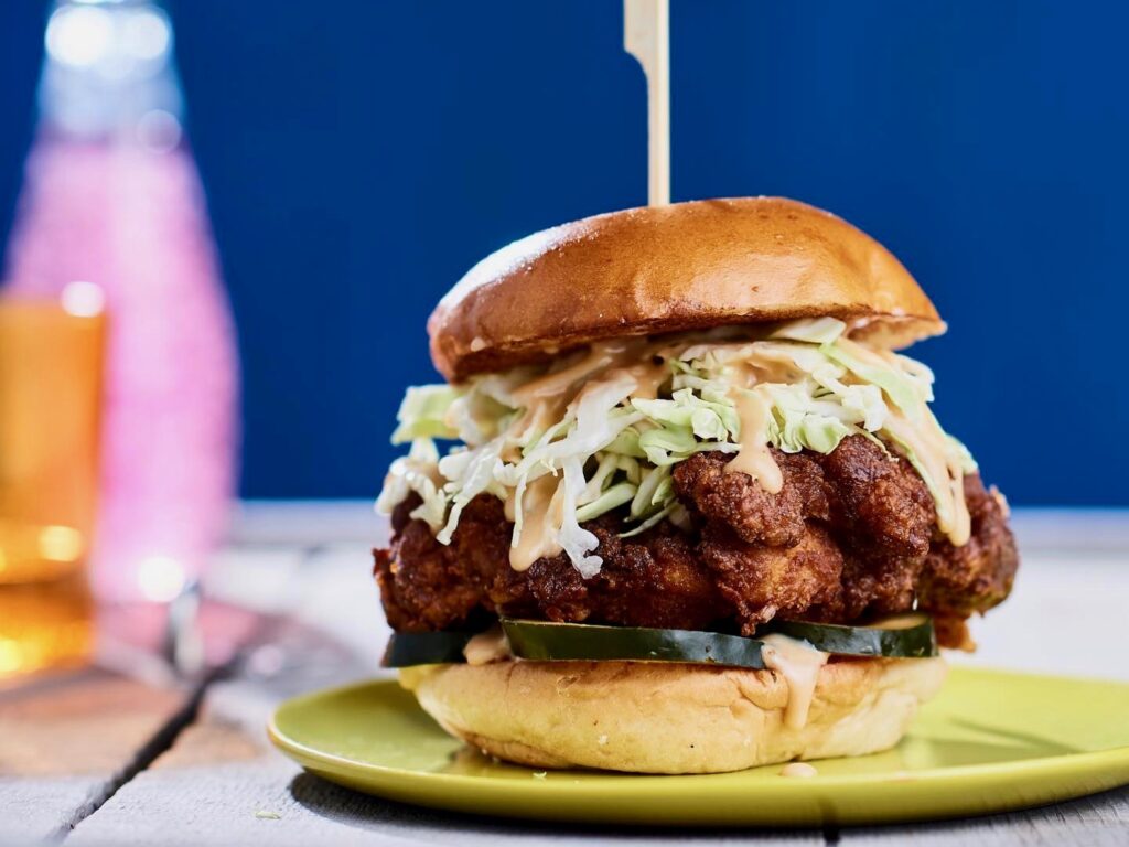 The Charlie Hustle fried chicken sandwich from Jam's Joy Bungalow in Cotati and Sebastopol. (Courtesy of Jamilah Nixon-Mathis)