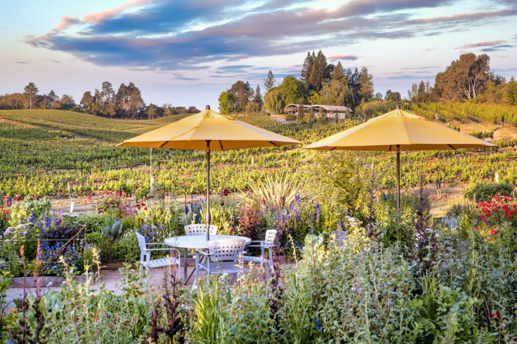 Lynmar Estate winery garden