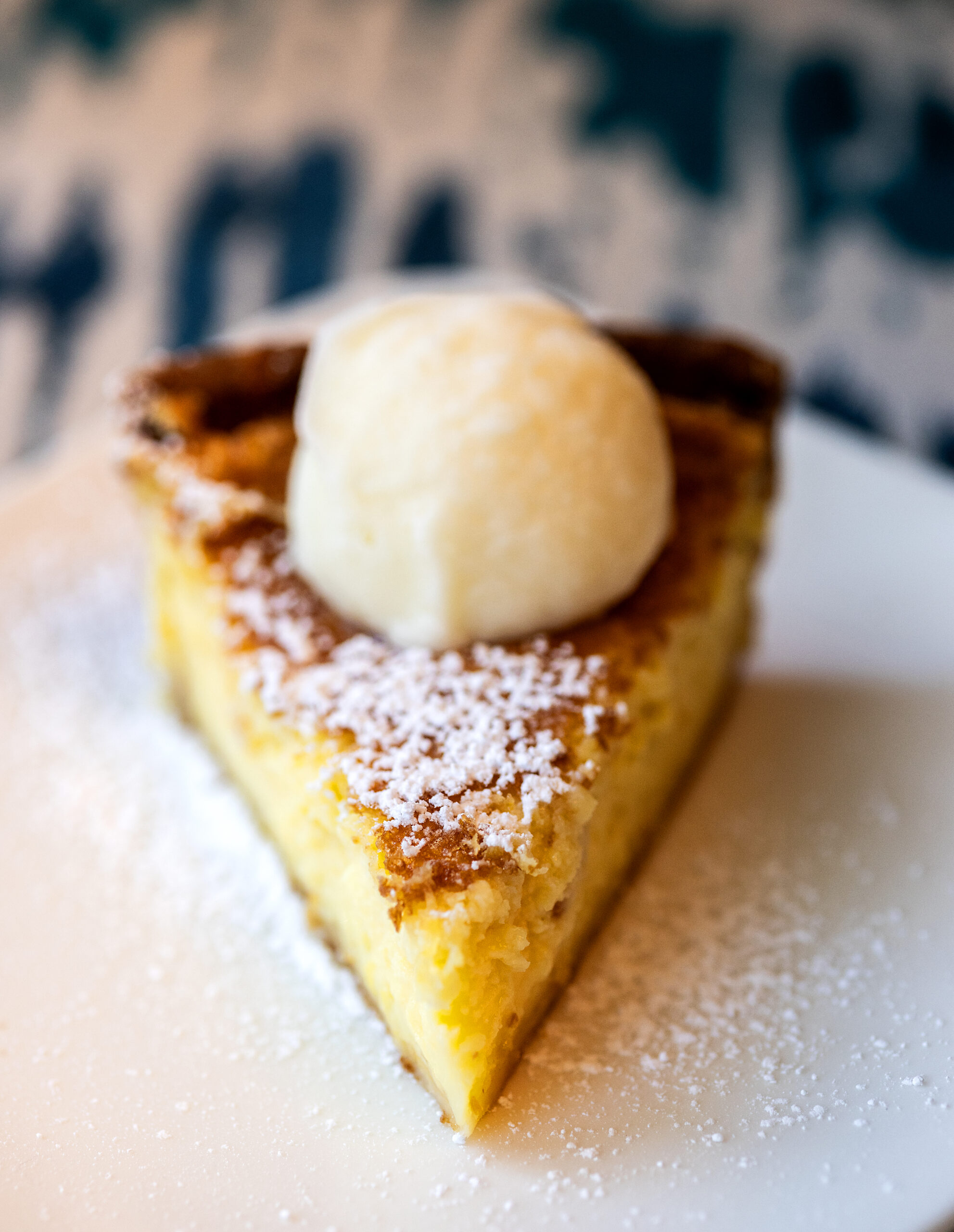 "Roux Bro’s” Lemon Tart with meyer lemon sorbet from Goodnight’s Prime Steak + Spirits Friday, August 11, 2023 on the square in Healdsburg. (Photo John Burgess/The Press Democrat)