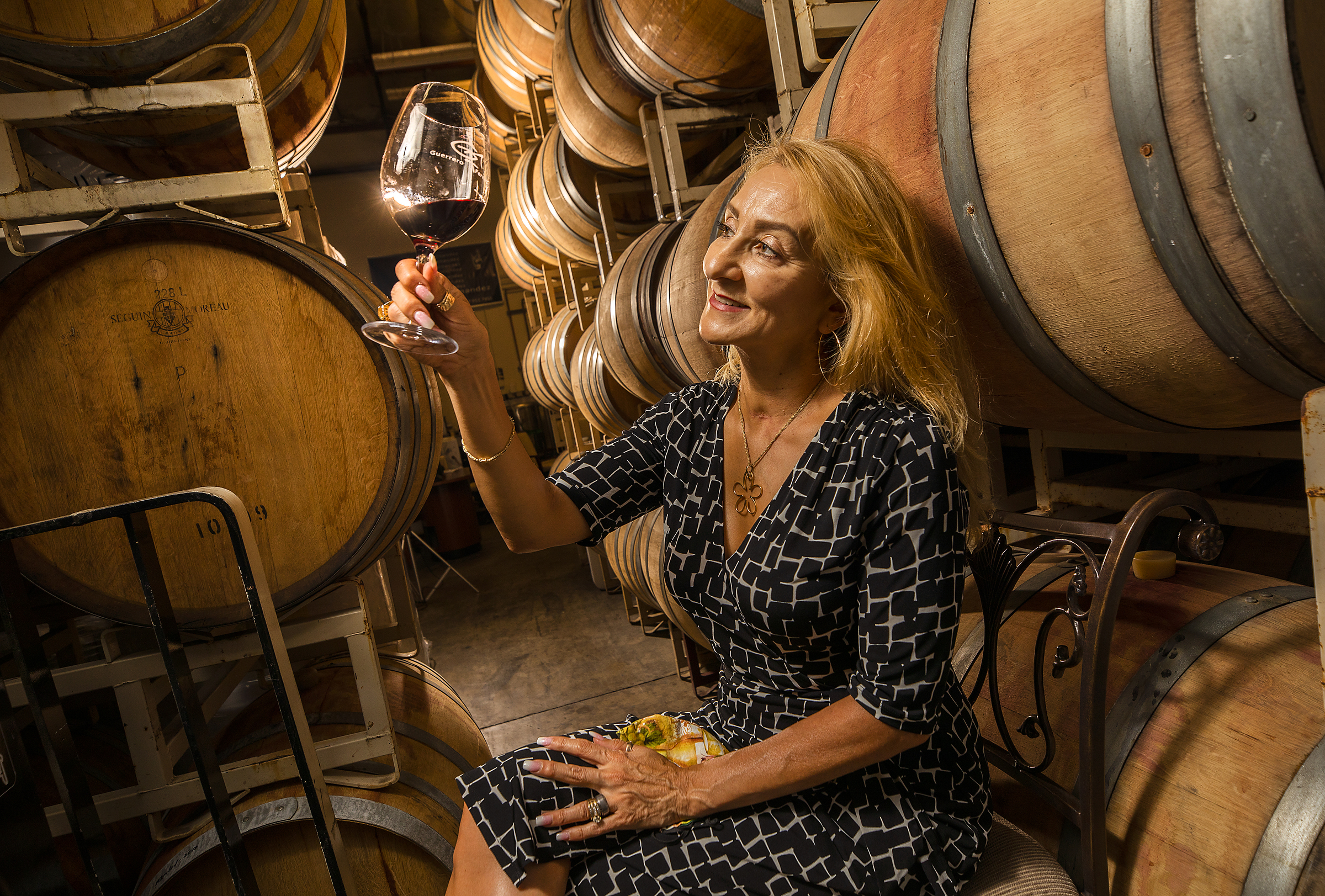 Olga Fernandez, started Guerrero Fernandez Winery in Windsor with her husband Martin in 2004. The couple were high school sweethearts in Morelia, Michoacan before immigrated to the United States in 1985. (Photo by John Burgess/The Press Democrat)s