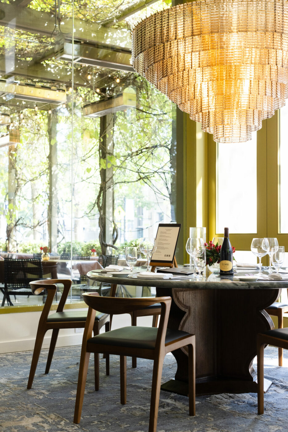The renovated dining room at Dry Creek Kitchen in Healdsburg. (Photo Paige Green)
