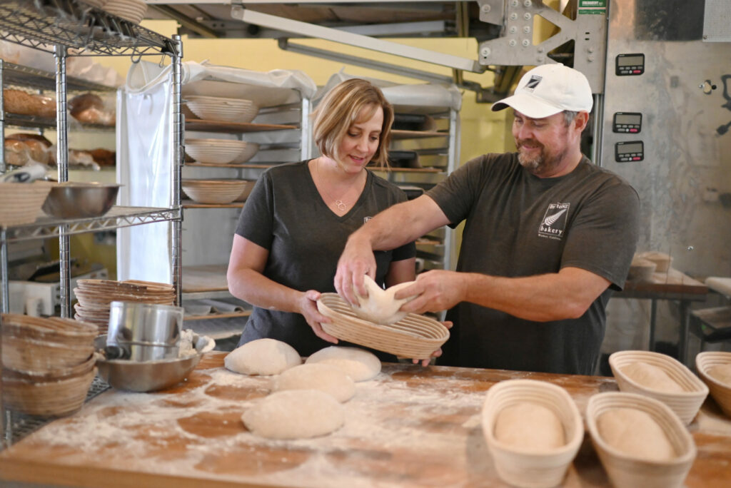 Bobbi and Warren Burton at BurtoNZ Bakery in Windsor, Calif. September 19, 2023. (Photo: Erik Castro/for Sonoma Magazine)