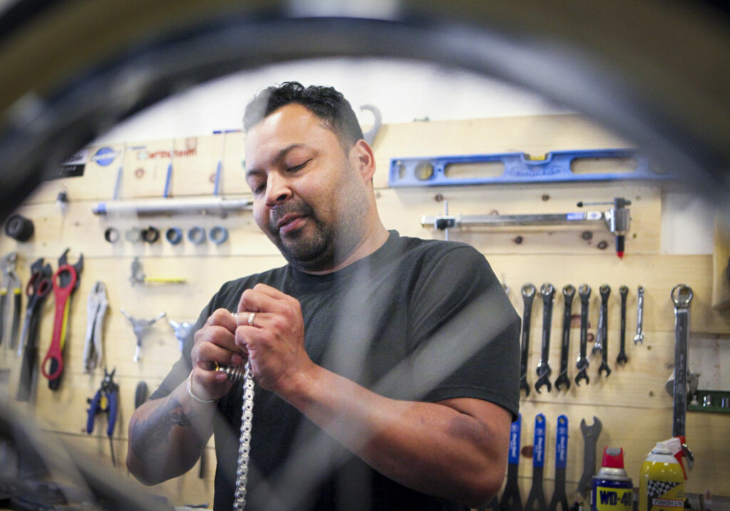 Ron Murdock-Perriera is the owner of Smith & Bergen Bike Shop in Petaluma._Wednesday, July 14, 2021, Petaluma, CA, USA._(CRISSY PASCUAL/ARGUS-COURIER STAFF)