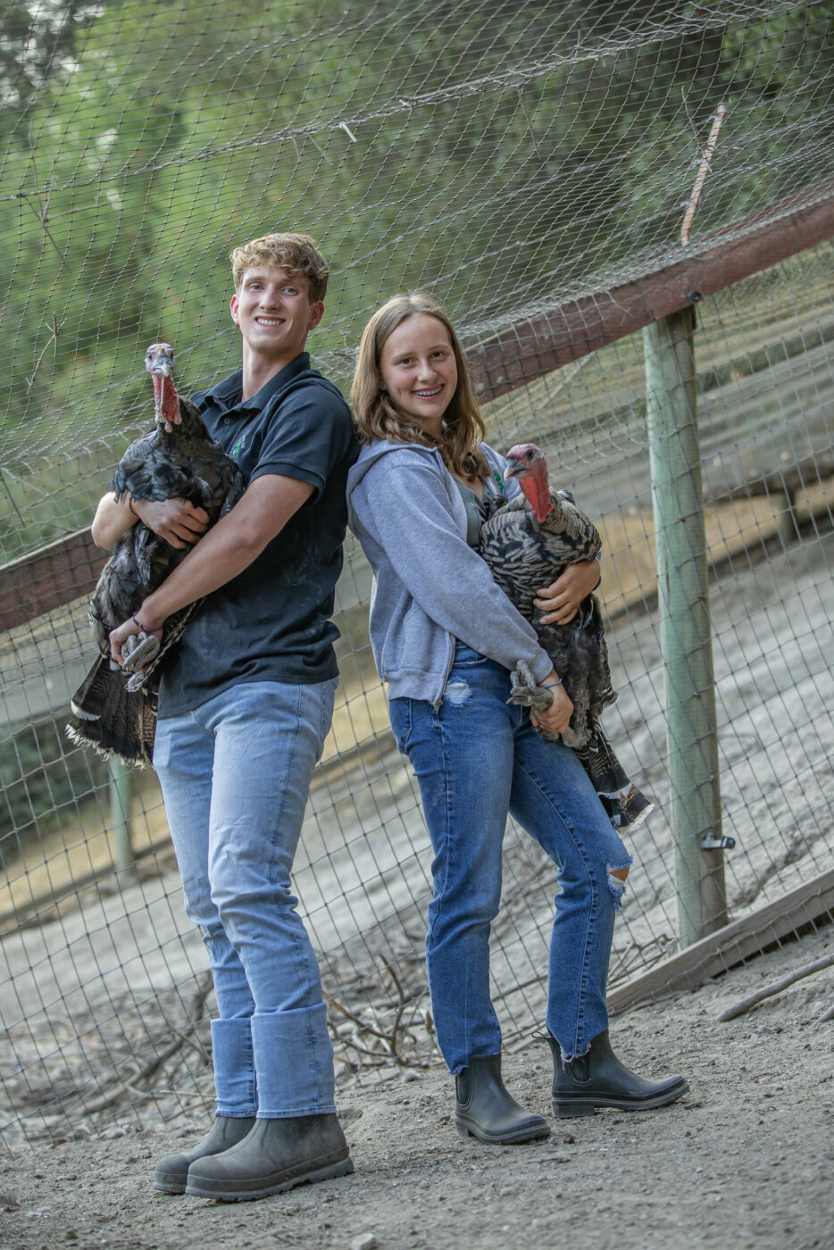 Siblings Ella and Nico Bartolomei have been involved with 4-H for several years. Ella says the turkeys calls often make her laugh. (Chad Surmick/The Press Democrat)
