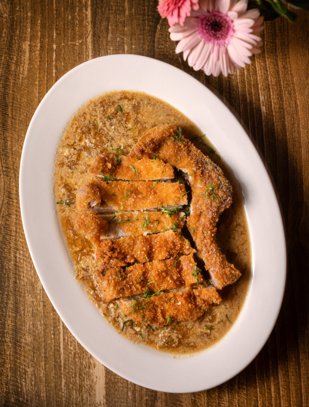 Pork Chop Tonkatsu-style with sweet onion dash broth from the Golden Bear Station Thursday, January 11, 2023 on Hwy 12 in Kenwood. (Photo John Burgess/The Press Democrat)