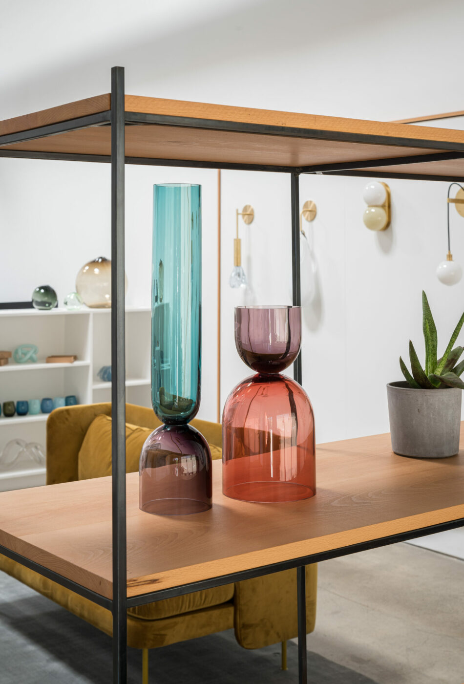 Vases in the the new trade showroom at SkLO Studio in Healdsburg. (Adam Potts / Courtesy SkLO)