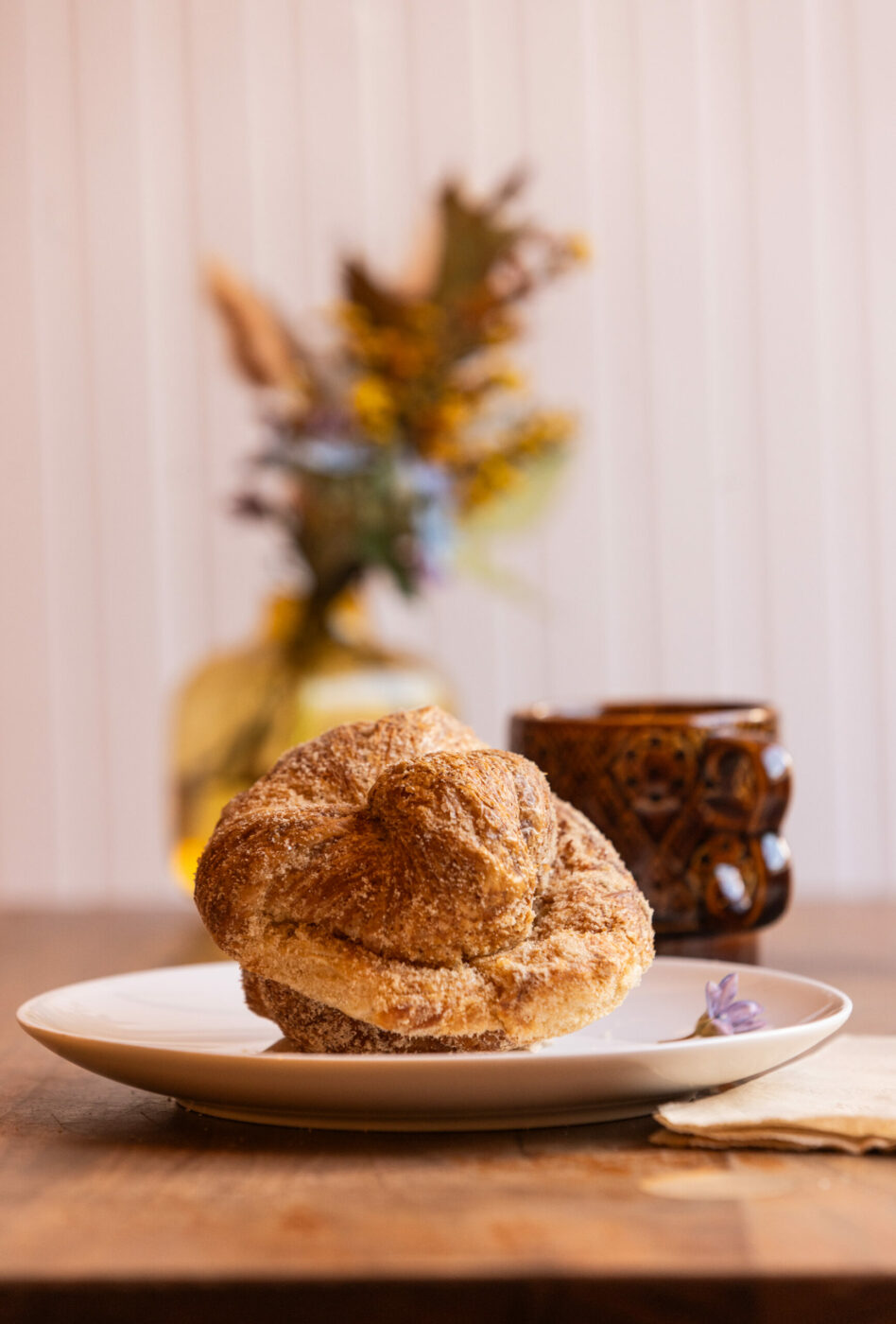 The Crebble: croissant dough rolled in maple sugar and sea salt from Marla SR Bakery and Cafe November 16, 2023. (Photo John Burgess/The Press Democrat)