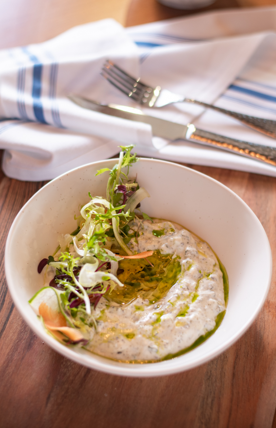 Tzatziki from Mezzeluna restaurant in Cotati. (Mezzeluna)