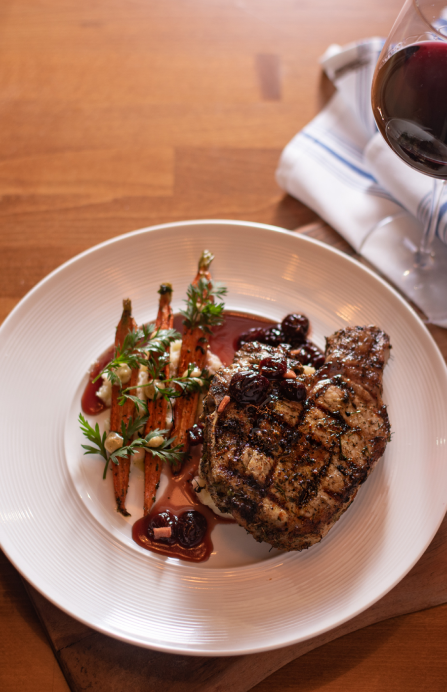 Pork chops from Mezzeluna restaurant in Cotati. (Mezzeluna)