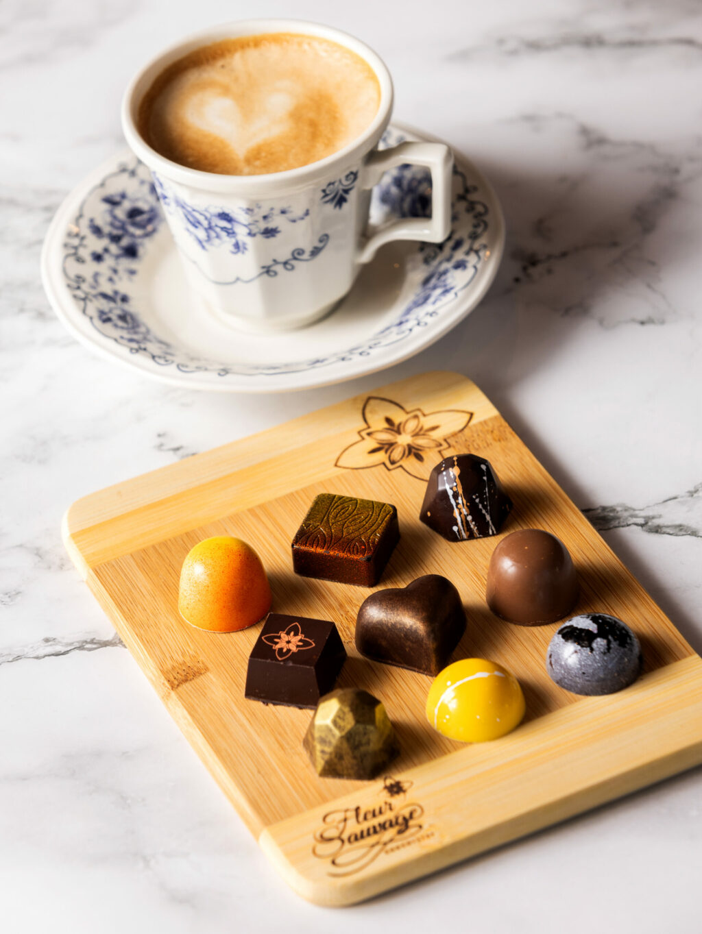 Assorted bonbons from pastry chef Robert Nieto, owner of Fleur Sauvage Chocolates in Windsor, Wednesday, Sept. 18, 2023. (John Burgess / The Press Democrat)