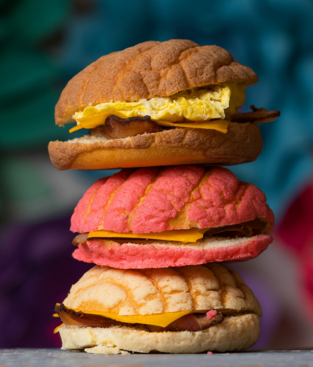 Concha Breakfast Sandwich from Tia Maria Panaderia y Pasteleria in Santa Rosa Thursday, December 22, 2022. (John Burgess/The Press Democrat)