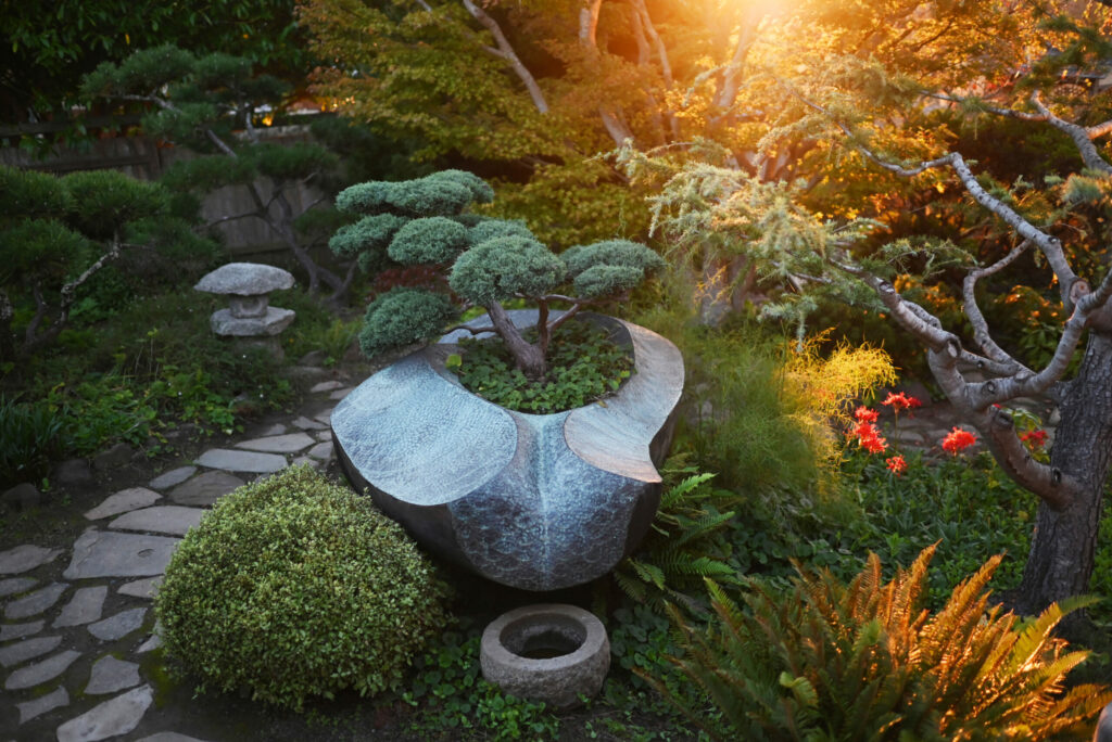 Ren Brown and his gallery and Japanese garden in Bodega Bay, Calif., Nov. 11, 2023. (Photo: Erik Castro/for Sonoma Magazine)
