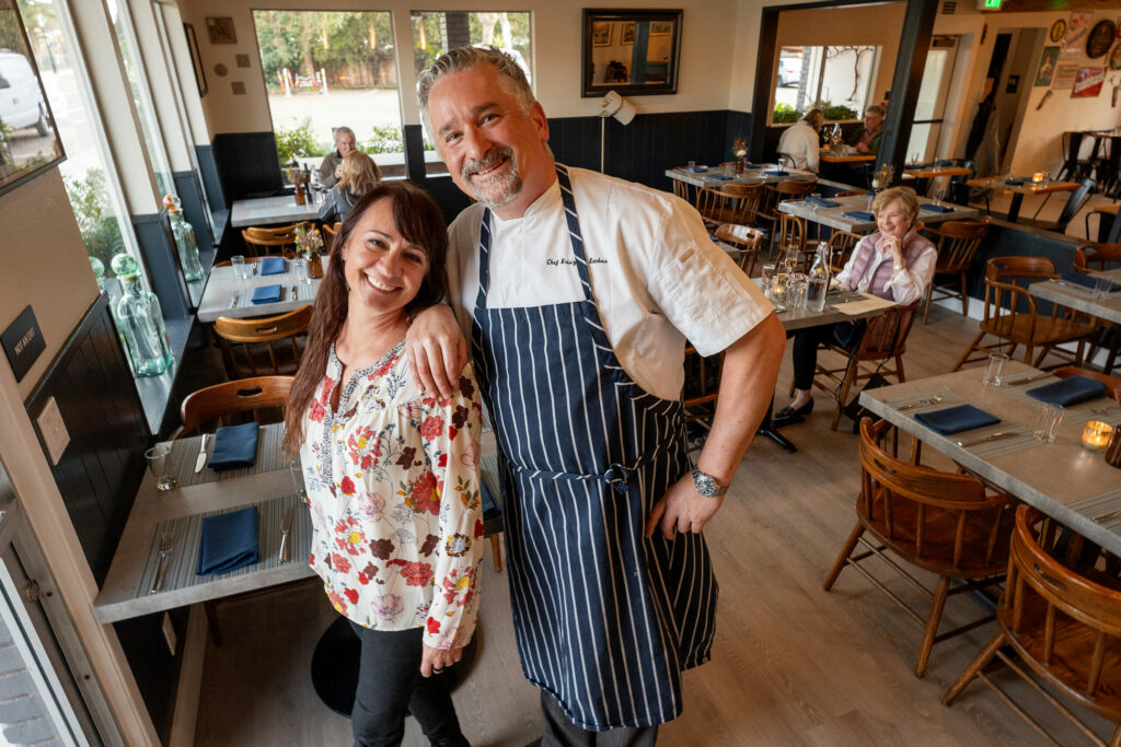 Tisza Bistro chef Krisztian Karkus runs the kitchen and wife Elena Alena Rebik the front of the house in the former Singletree Cafe location Monday, February 12, 2024 in Healdsburg. (Photo by John Burgess/The Press Democrat)