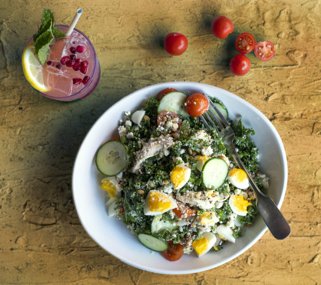 Tuscan Kale and Quinoa Chopped Salad from the Stark Reality Restaurant Monti's in Santa Rosa. (Photo by John Burgess/The Press Democrat)