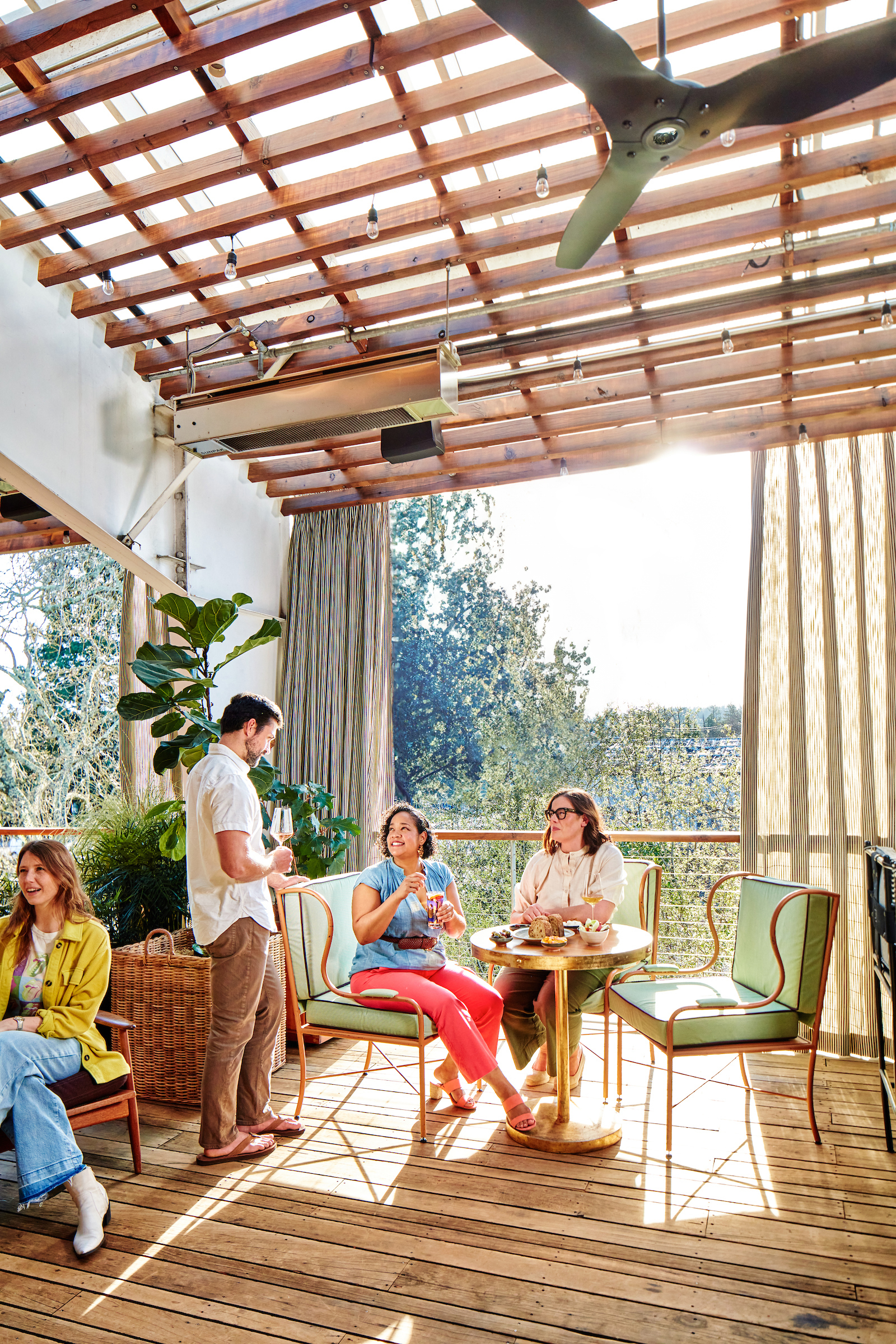 The upstairs dining and music venue at Little Saint in Healdsburg