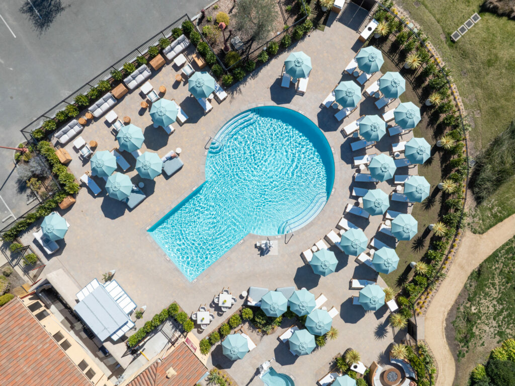 The pool at Vinarosa Resort & Spa in Santa Rosa. (Sonoma County Tourism)