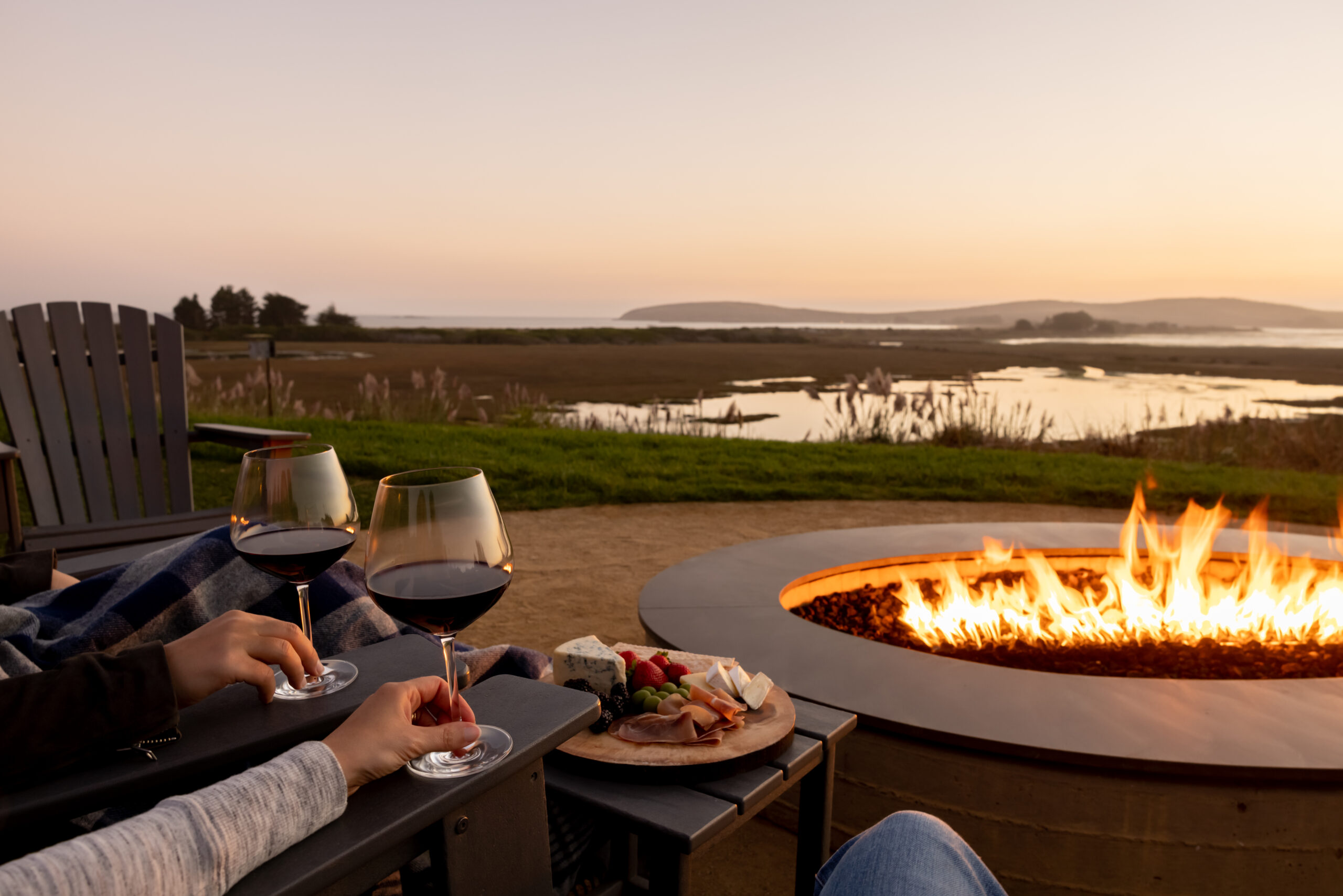 A firepit at The Lodge at Bodega Bay. (Travis Watts/The Lodge at Bodega Bay)