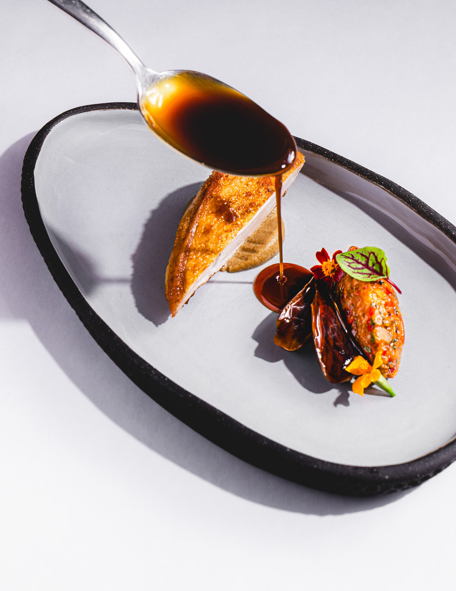 A dish at Cyrus restaurant in Geyserville. (J Evan)