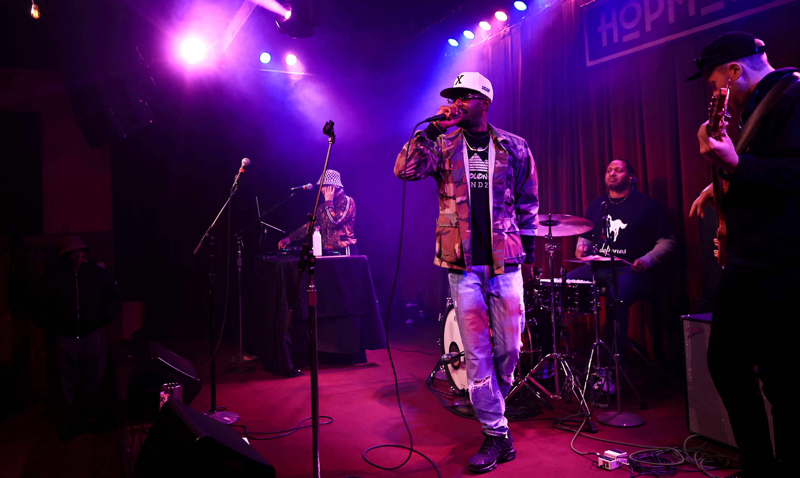 Santa Rosa rapper Damion Square who performs as D. Square, performs during Black 2 the Future at HopMonk Tavern in Sebastopol, Saturday, Feb. 18, 2023. (Kent Porter / The Press Democrat)