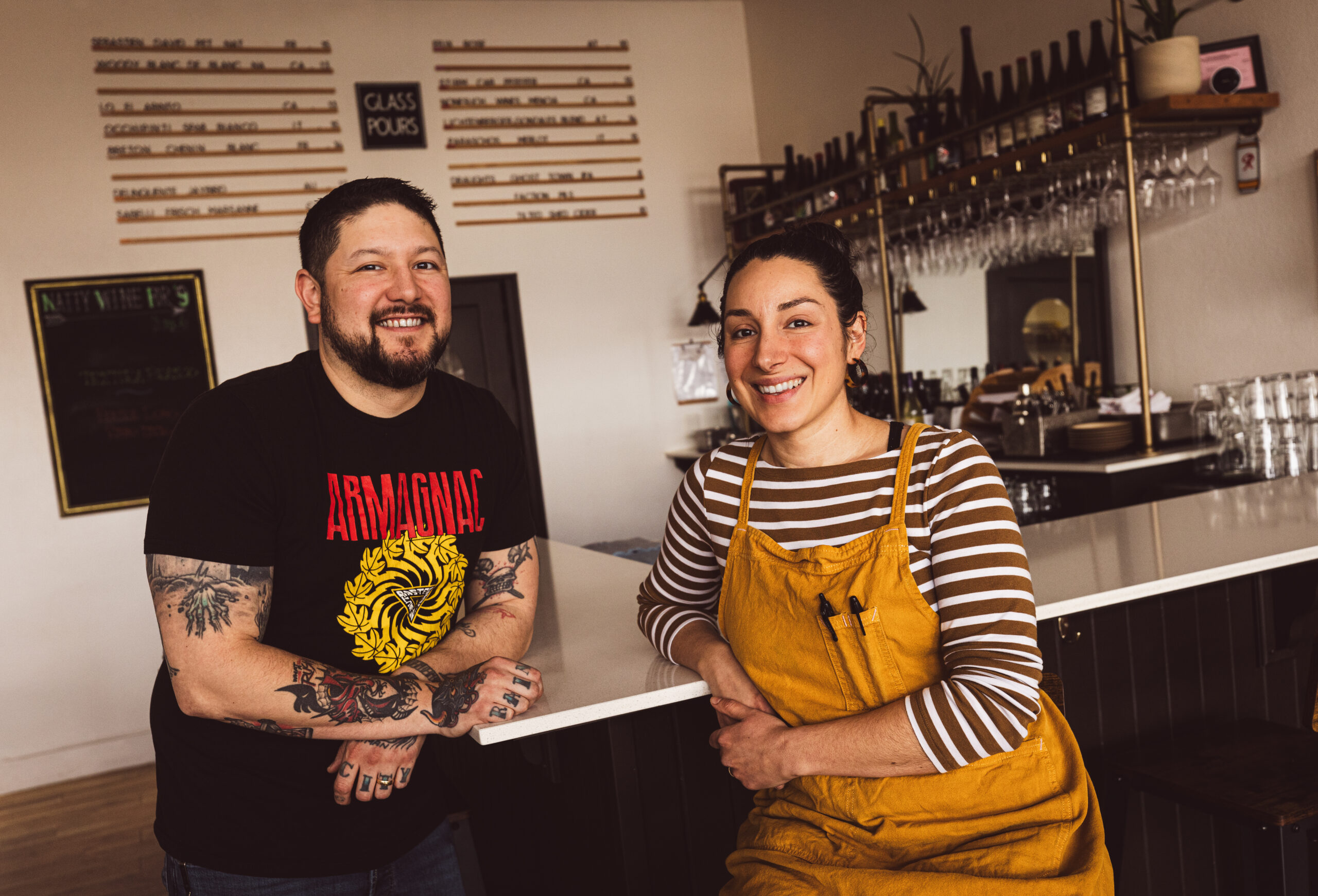 The Redwood co-owners Geneva Melby, right, and husband Ryan Miller Thursday, February 27, 2025, in Sebastopol. (John Burgess / The Press Democrat)