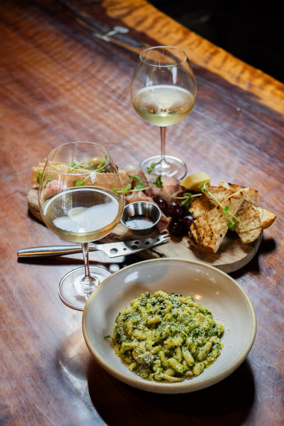 A pasta dish at Coast Kitchen at Timber Cove Resort in Jenner. (Timber Cove Resort)