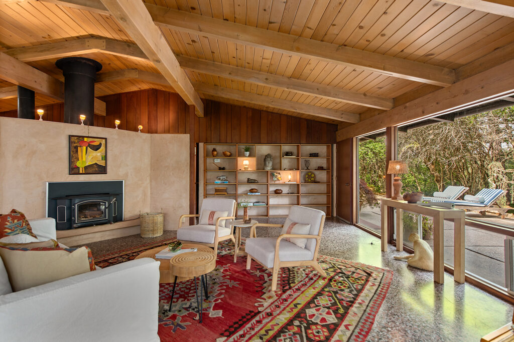 Great room in midcentury Sonoma home