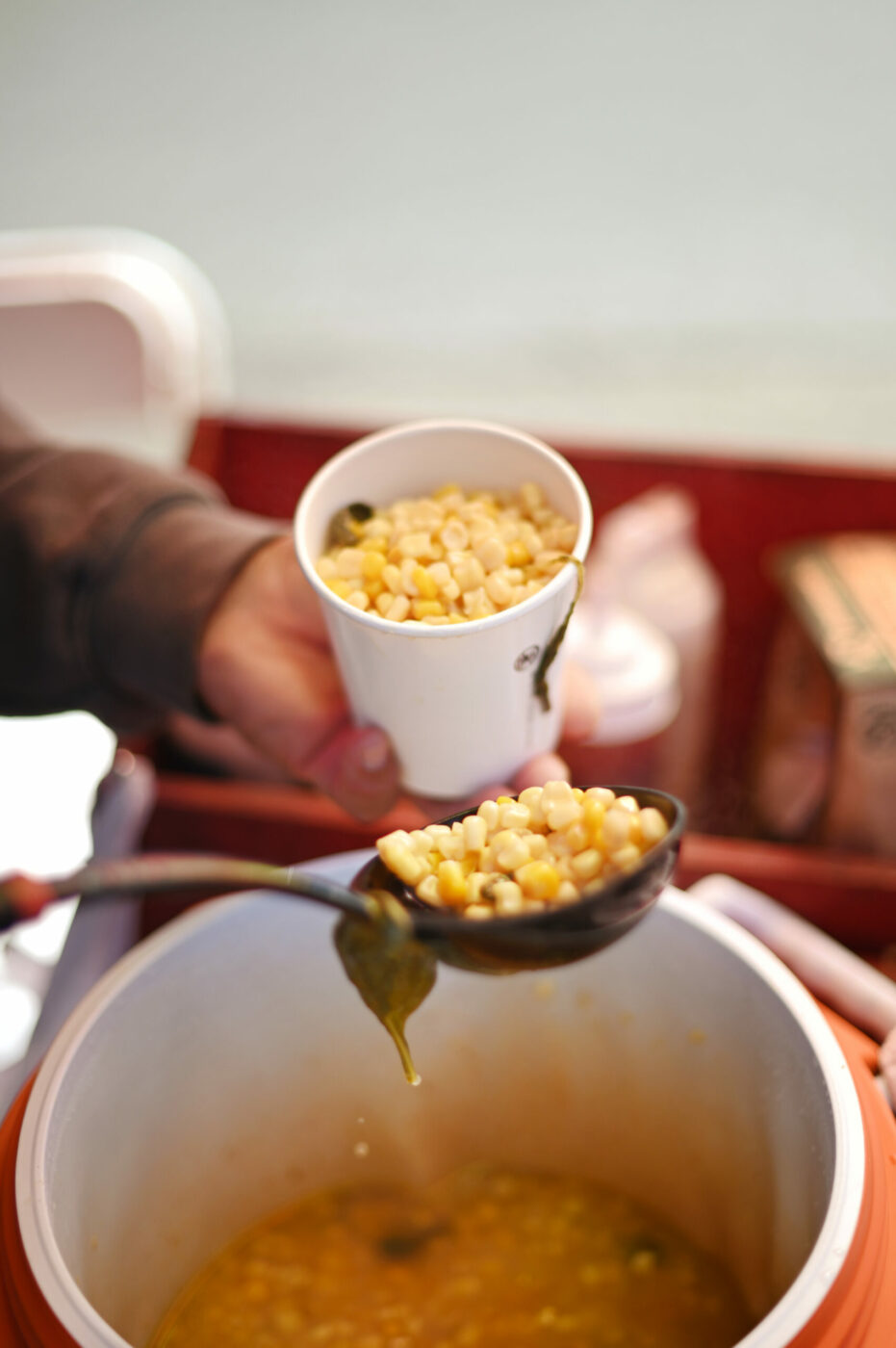 The Roseland ice cream vendor also sells esquites street corn. (Erik Castro / for Sonoma Magazine)