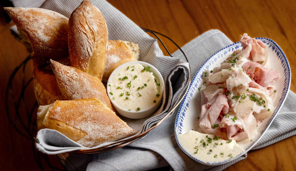 Service de Pain with Shaved Parisian Ham from Poppy restaurant Thursday, June 12, 2025, in Glen Ellen. (John Burgess / Press Democrat)