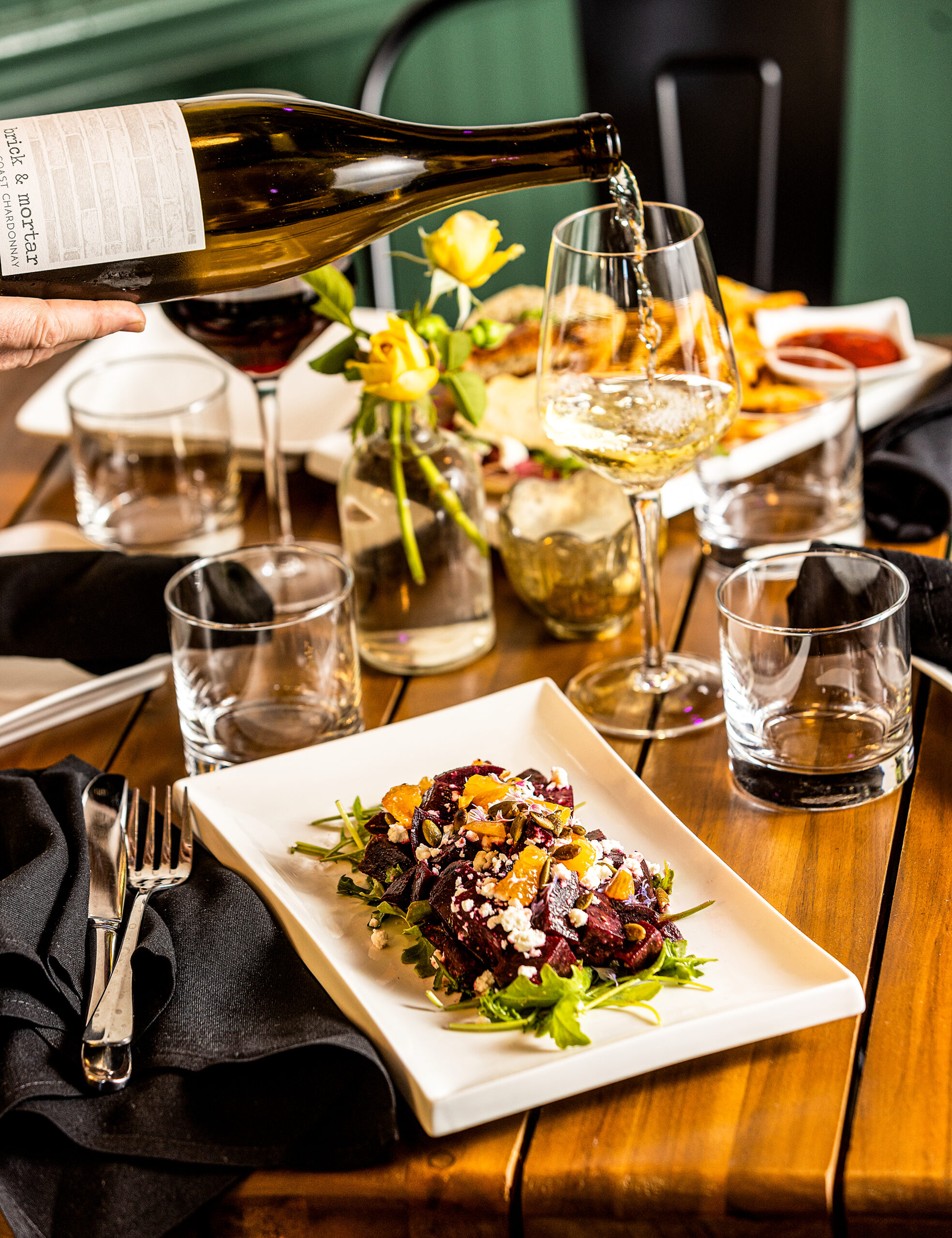 Up Beet Salad with pepitas and goat cheese from the Beet Restaurant and Wine Shop Friday, September 13, 2024 in Cloverdale. (John Burgess / The Press Democrat)