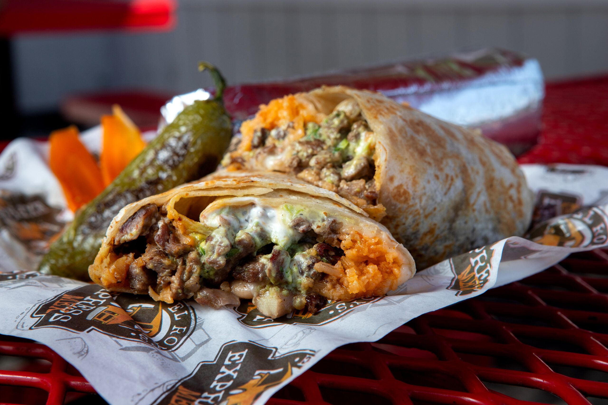 Super Steak Burrittos at El Roy’s Express Mex truck 