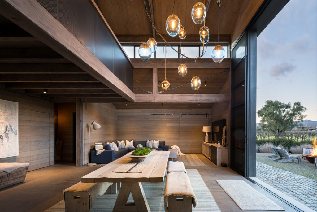 Dining area of the barn. (Adam Potts Photography)
